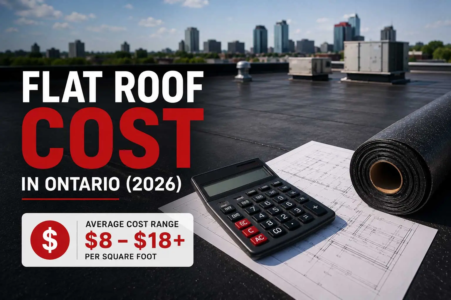 Commercial flat roofing cost comparison Ontario